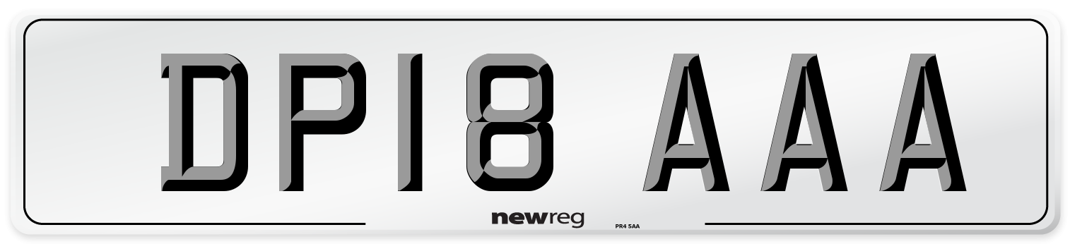 DP18 AAA Number Plate from New Reg